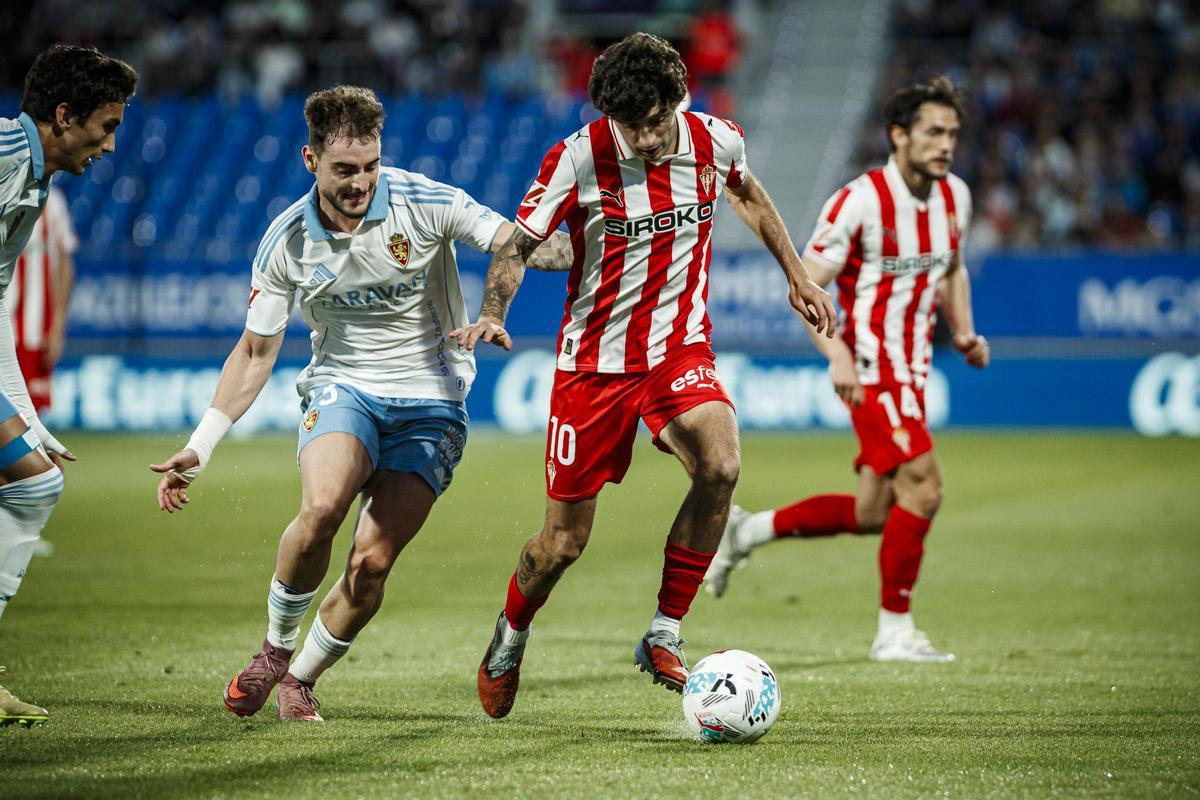 Así fue el partido entre el Sporting y el Zaragoza