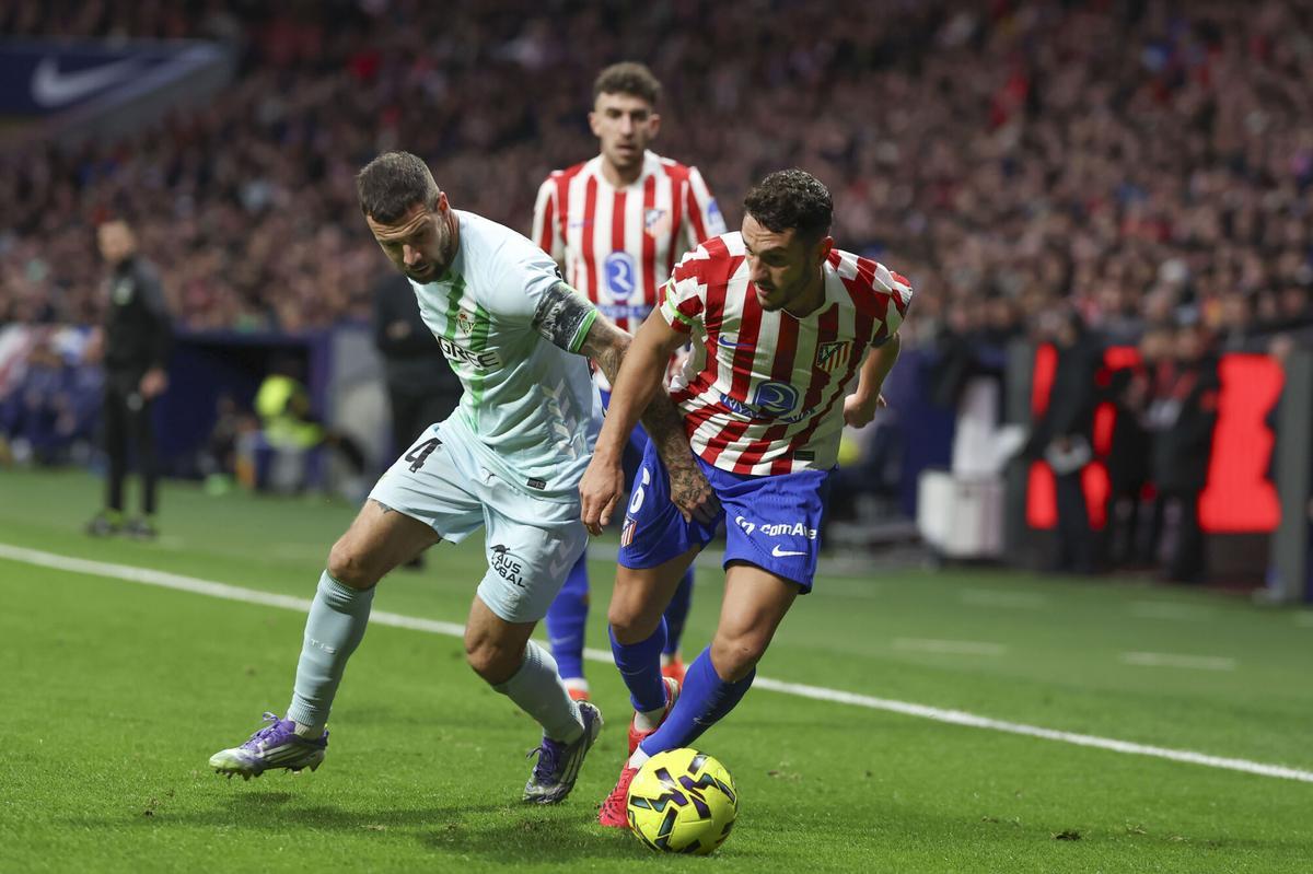 El centrocampista del Atlético de Madrid Koke Resurrección durante el partido ante el Real Betis