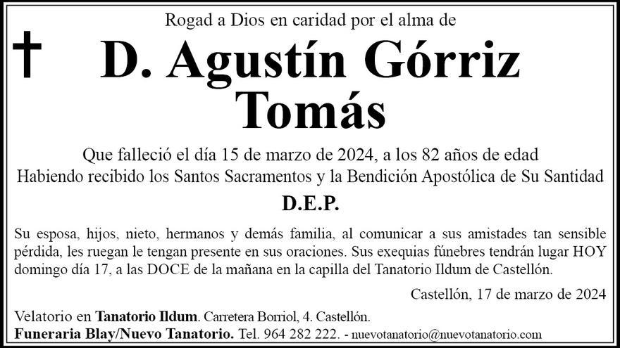 D. Agustín Górriz Tomás