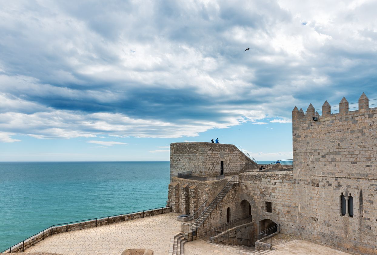 Vista aérea de la ciudad fortificada de Peñíscola.