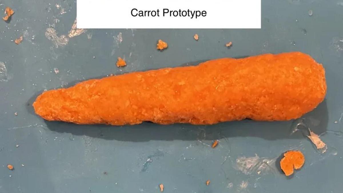 El prototipo de zanahoria impreso en 3D es tan nutritivo como una zanahoria normal .