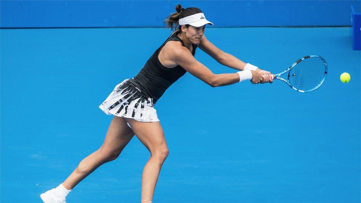 Muguruza, durante el partido