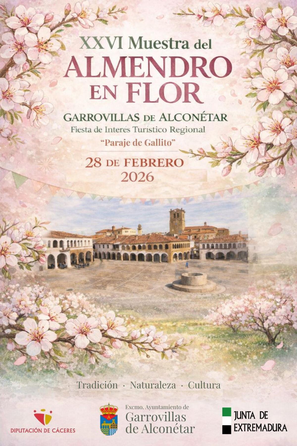 Cartel de la XXVI Muestra del Almendro en Flor.