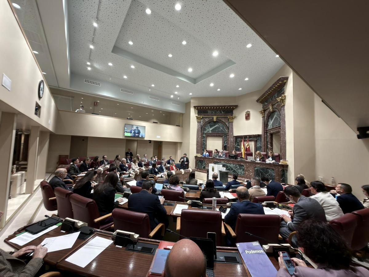 Sesión de control al Gobierno, este jueves en la Asamblea Regional.