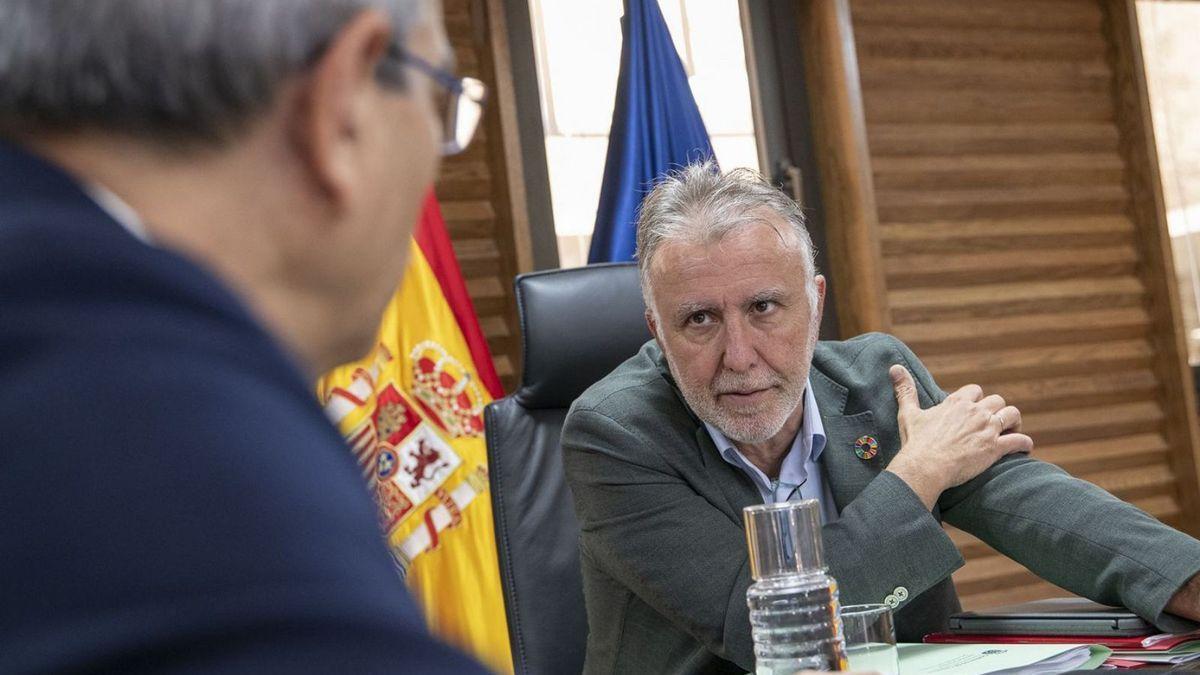 Ángel Víctor Torres, presidente del Gobierno, ayer en el Consejo de Gobierno.