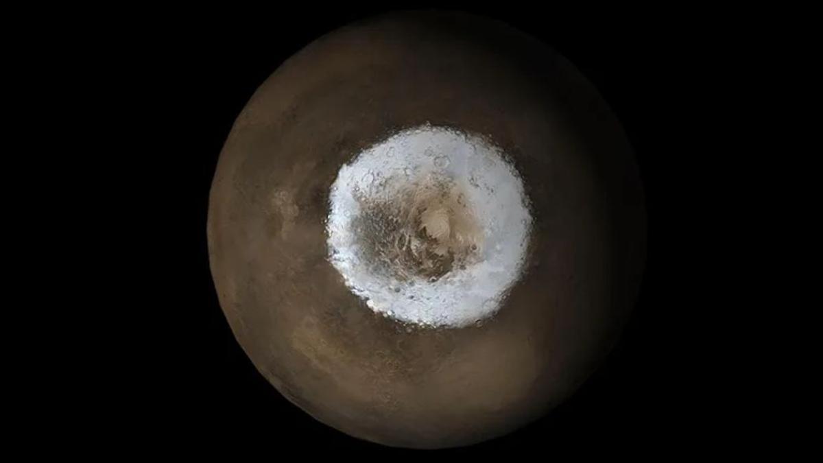 La región polar sur de Marte.