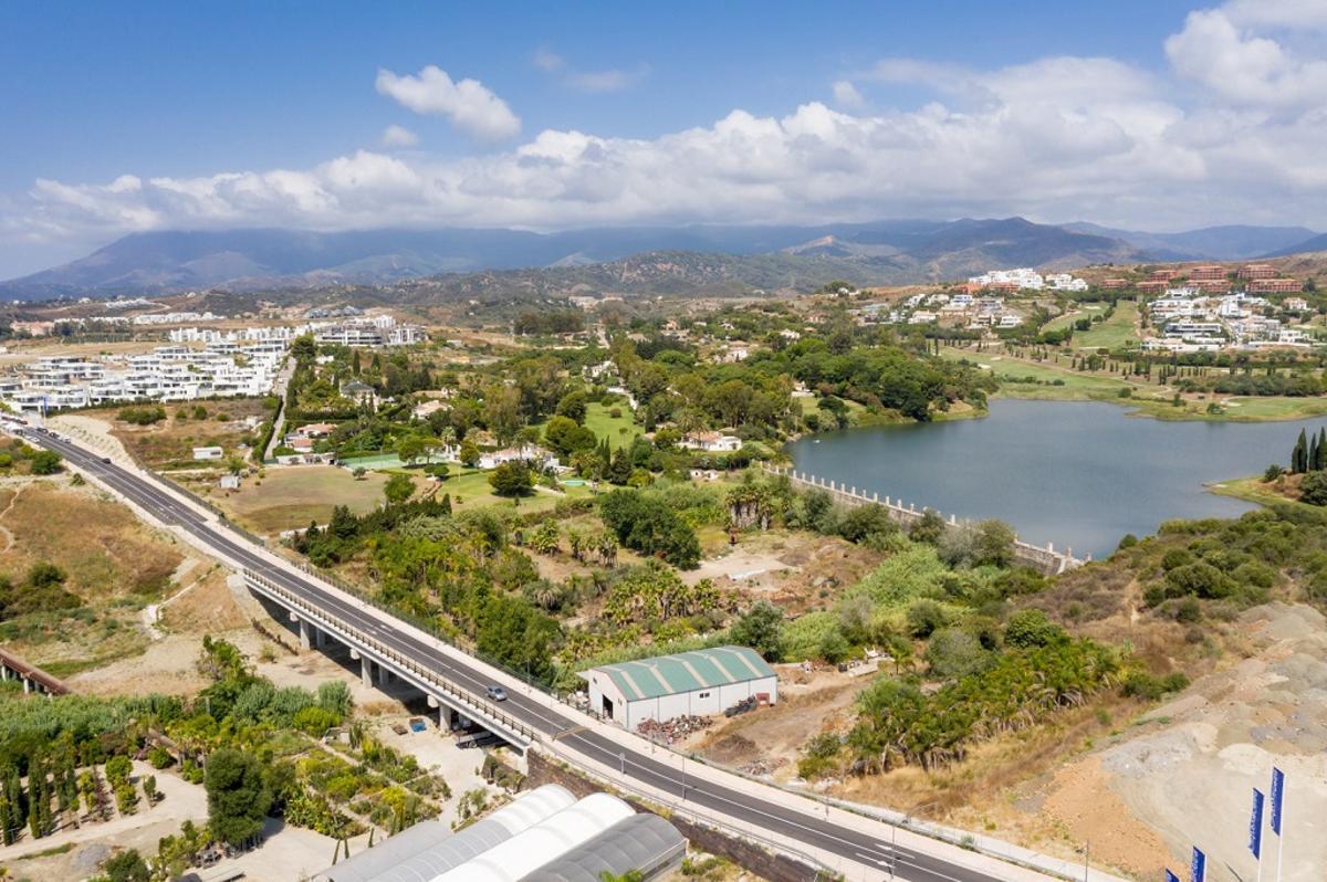 Vista aérea del puente de Cancelada.