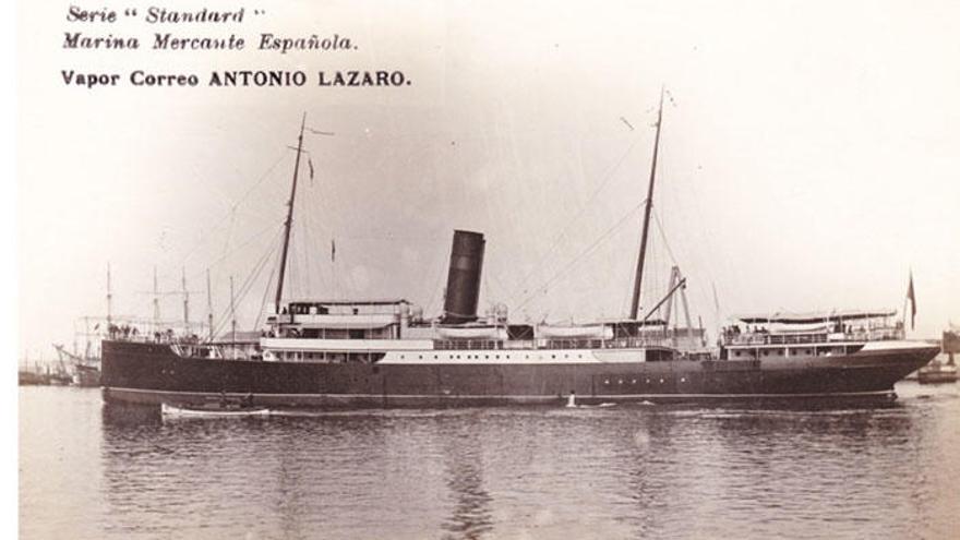 El vapor Lázaro, de la Armada Mercante Española.