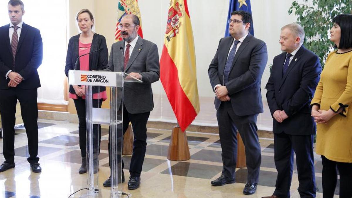 El Presidente de Aragón, Javier Lambán, junto con la consejera de Economía, Planificación y Empleo, Marta Gastón, presenta la ampliación de una empresa del sector de la automoción en Borja