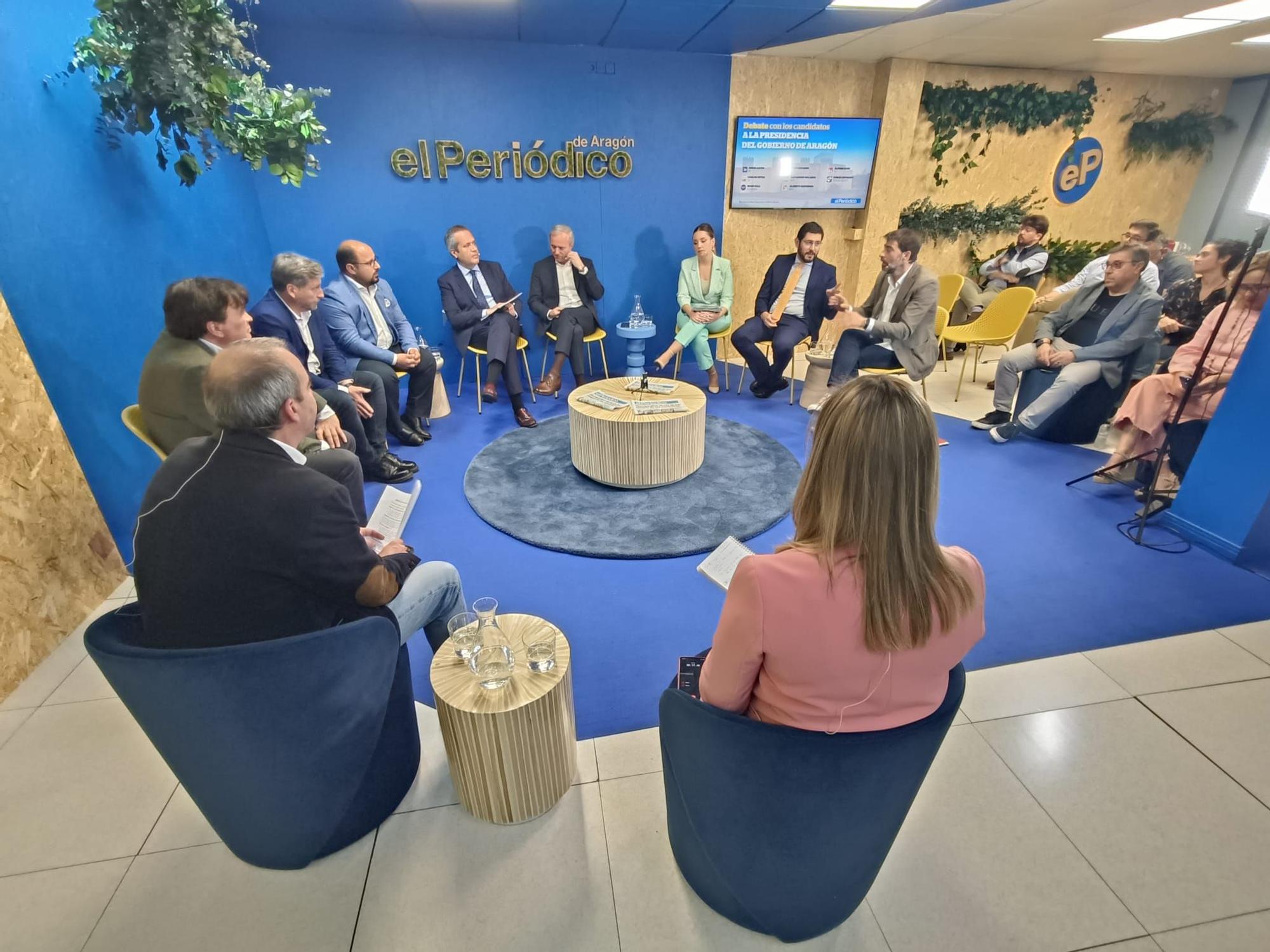 Debate de los candidatos a la presidencia del Gobierno de Aragón organizado por EL PERIÓDICO DE ARAGÓN