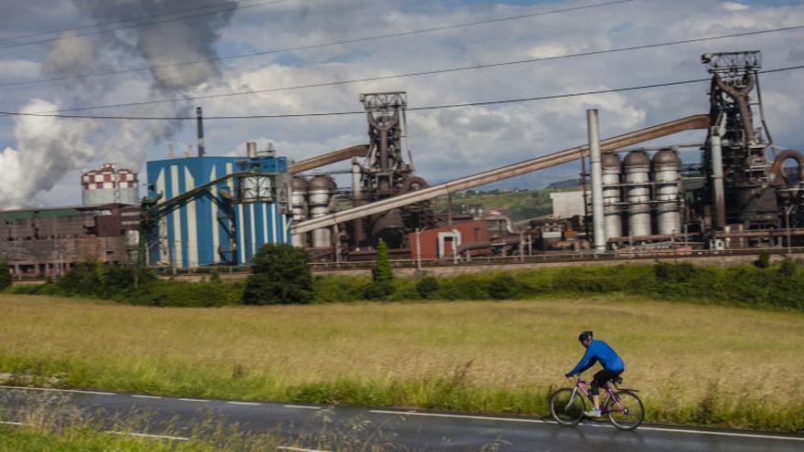 Los hornos altos de Arcelor en Gijón.