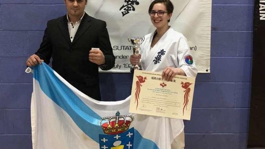 Ainara Lago, tercera en la Kyokushin Cup de Glasgow