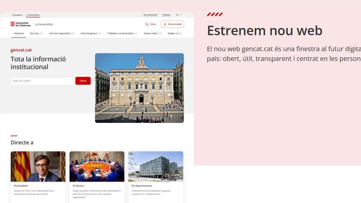 Katalonya Generalitat'ın yeni web sitesinin artıları ve eksileri