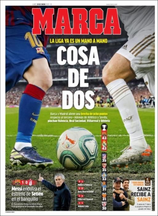 Portada MARCA lunes 20 enero 2020