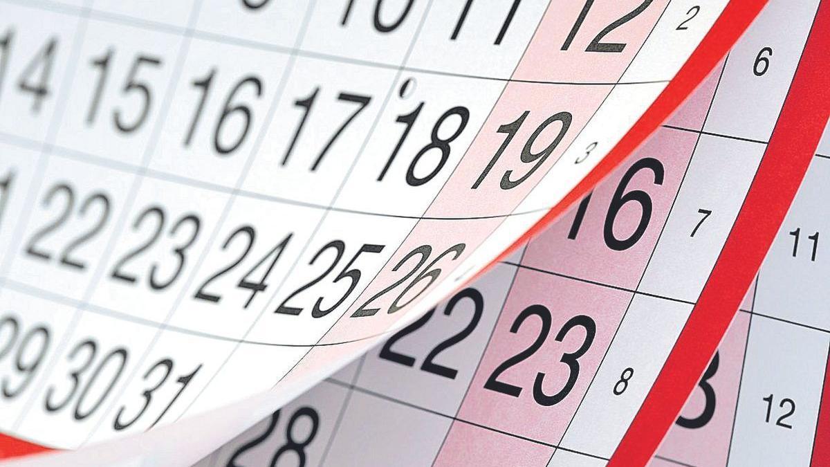 Calendario laboral de 2022.