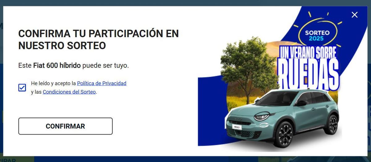 Cómo participar el sorteo de un Fiat 600 híbrido de DIGI