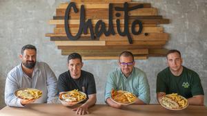 Los creadores de Chalito: Asier de Echarri, Leonardo Bonaduce, Juan Manuel Lema y Mariano Bonaduce.