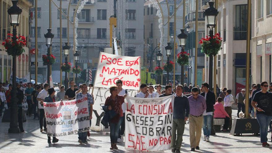 Alumnos de La Cónsula y La Fonda protagonizaron múltiples protestas en Málaga los pasados meses.