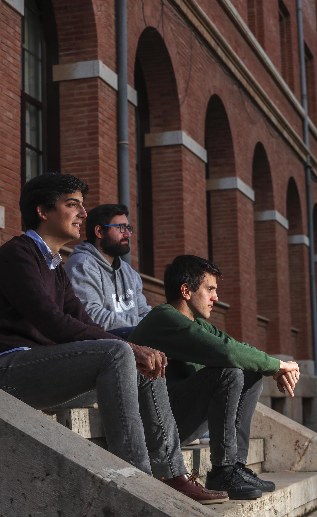 Luis González, Bruno Jiménez y David Rojas, tres seminaristas valencianos