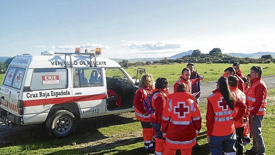 Cruz Roja busca a un hombre desaparecido en un simulacro