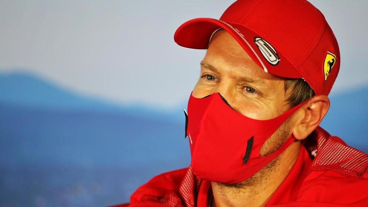 El alemán Sebastian Vettel (Ferrari), hoy, en Hungaroring.