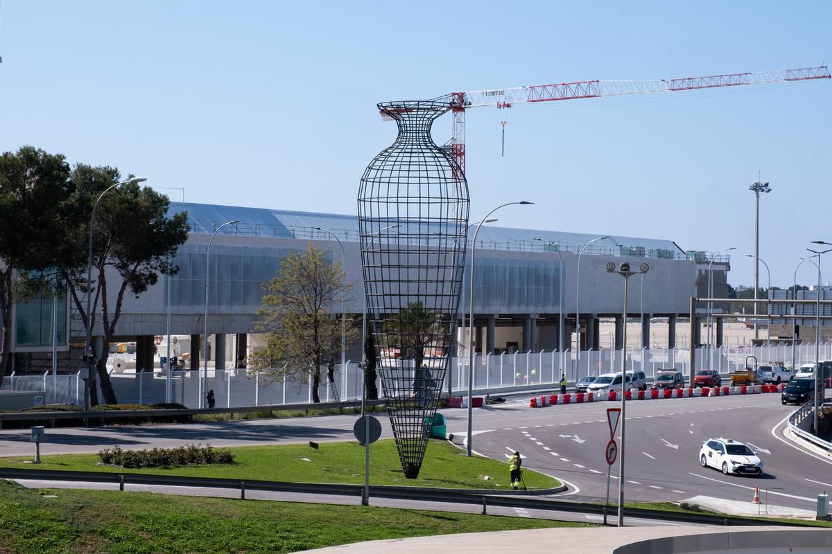 Estado actual del modulo D del aeropuerto de Palma tras las obras de ampliación y mejora de sus instalaciones.