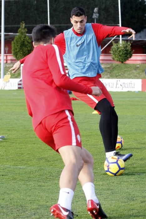 Primer entrenamiento del Real Sporting del 2018