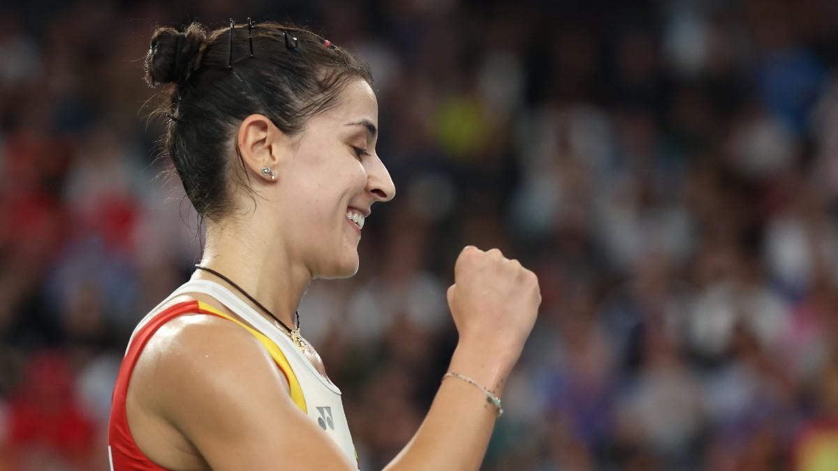 Carolina Marín, durante un partido
