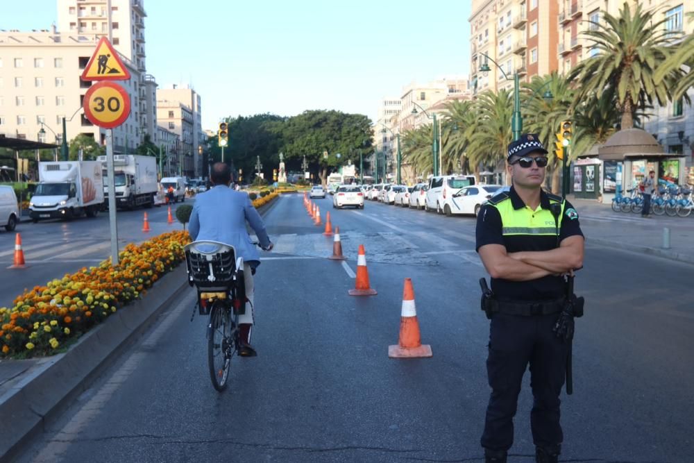 Corte de tráfico en la Alameda y el Parque.