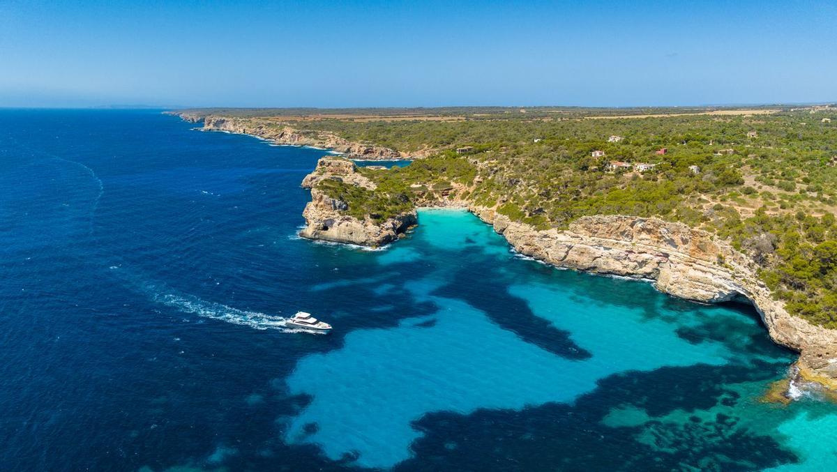 Vista aérea del Caló des Moro, Mallorca