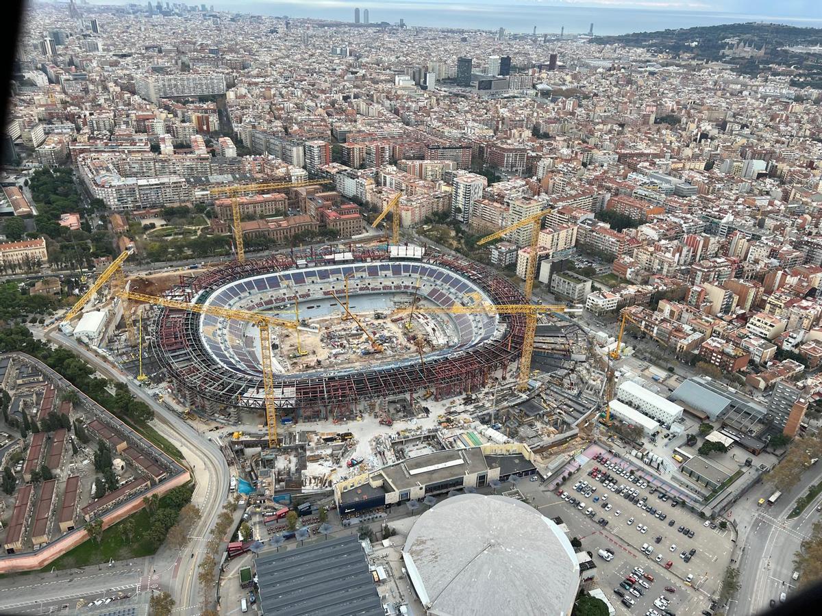 Así están las obras del Spotify Camp Nou Así están las obras del Spotify Camp Nou