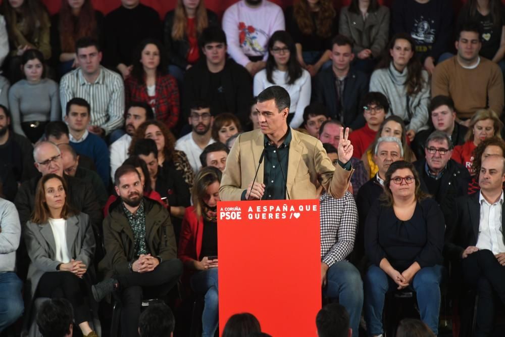 Mitin de Pedro Sánchez en A Coruña