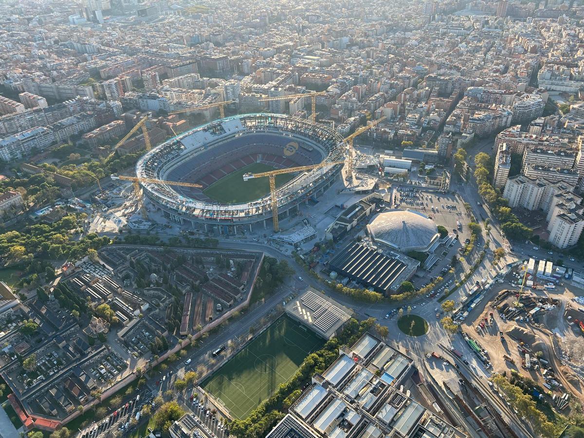 Así está el Camp Nou a siete días del estreno