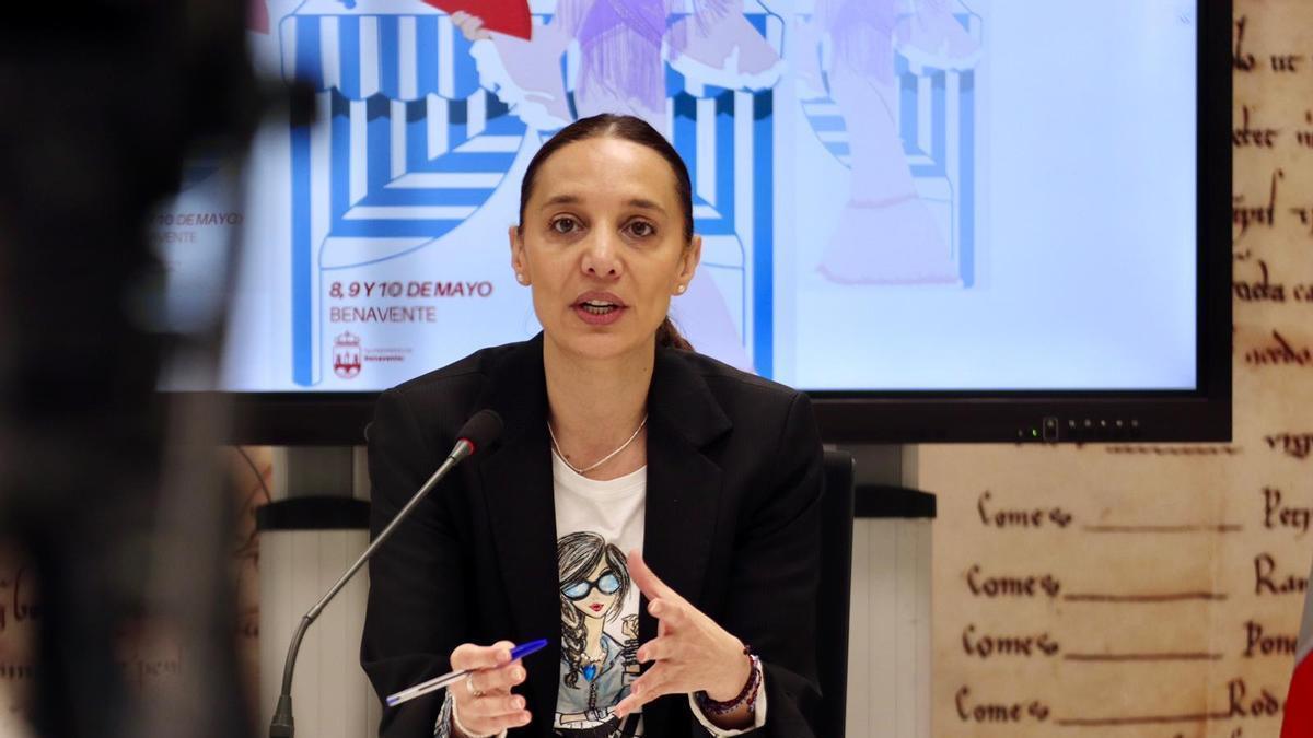 La concejala de Ferias, Sara Casquero, durante la rueda de prensa.