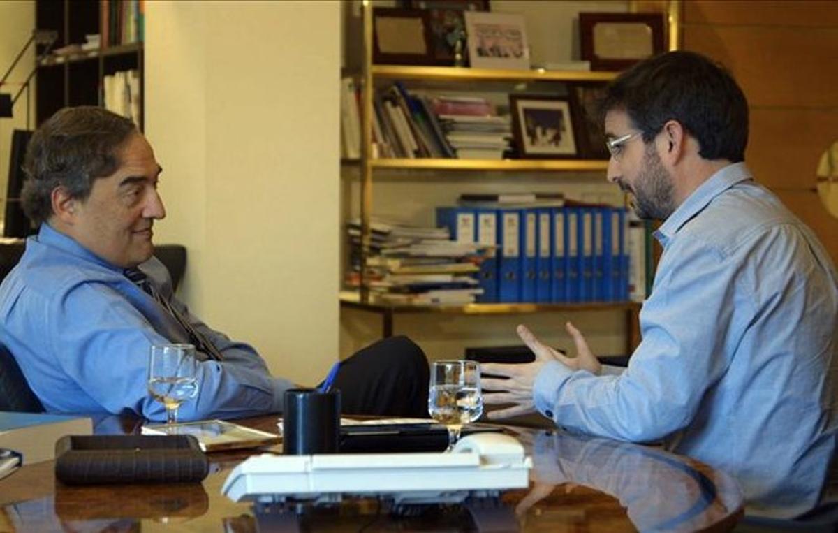 Jordi Évole i Juan Rosell, en l’entrega de ’Salvados’ titulada ’Emperdedores’. Jordi Évole i Juan Rosell, en l’entrega de ’Salvados’ titulada ’Emperdedores’.