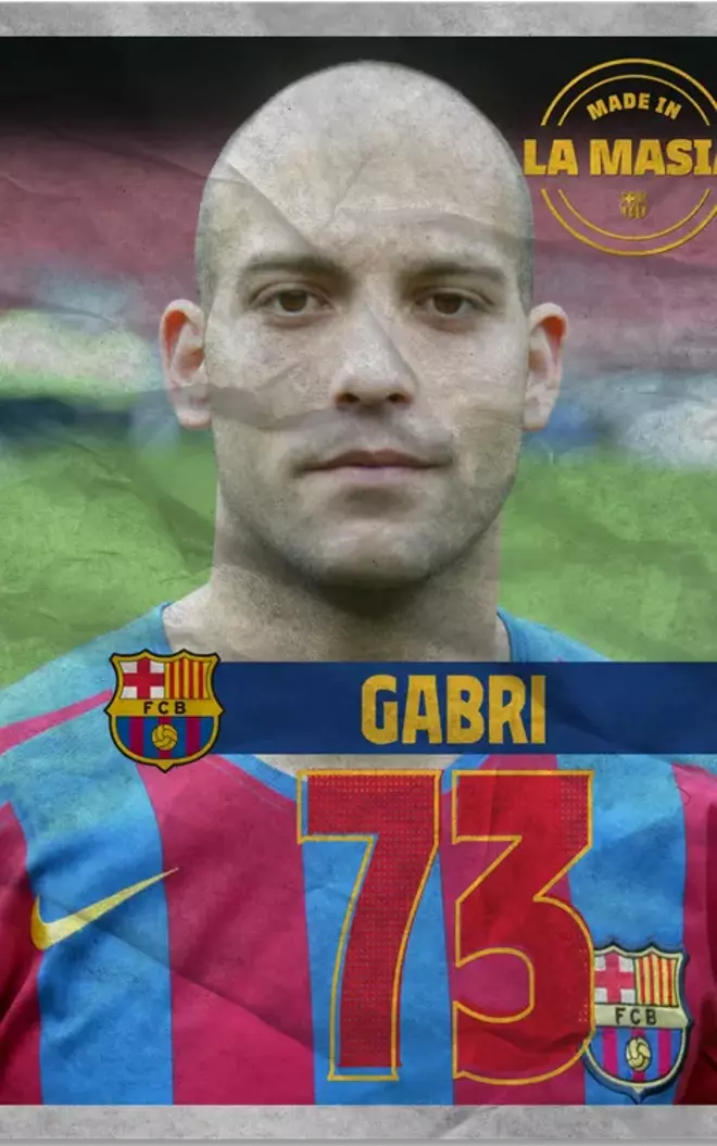 73. Gabriel García, “GABRI” 8/8/99. Debut en Supercopa dEspanya Valencia – FCB 1999-00. 104 partidos oficiales