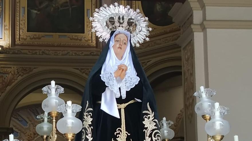 Imagen de Nuestra Señora de la Soledad en la Purísima Sangre de Castelló.