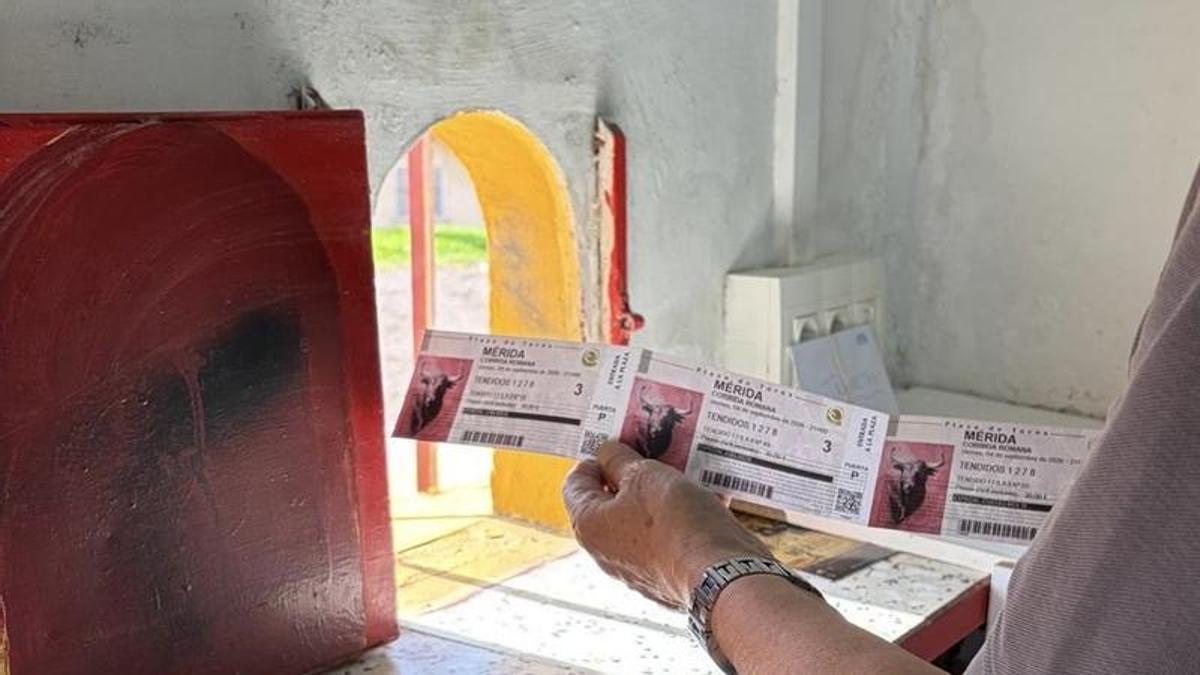 Entradas para la Corrida Romana de Mérida, cuya venta avanza a buen ritmo a dos días del festejo.