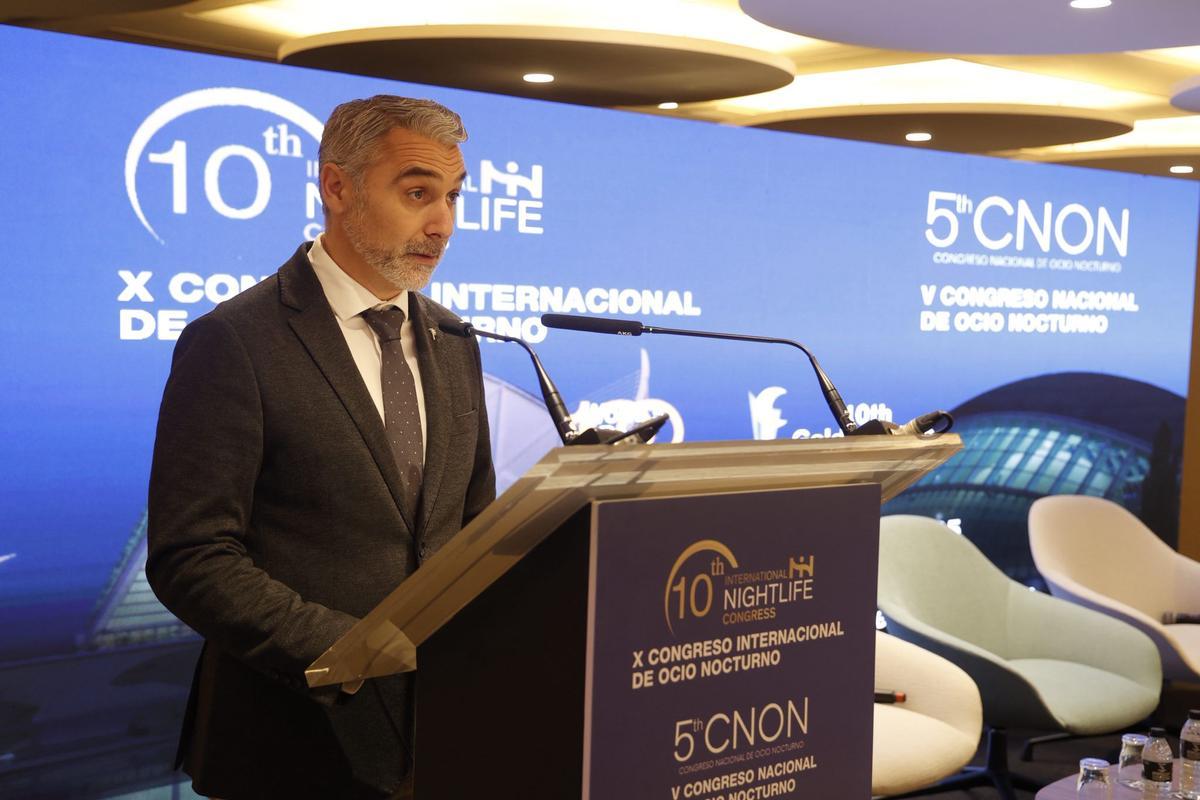 Camarero, durante su intervención en el Congreso en València.