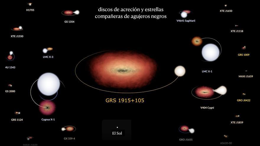 El extraordinario caso del agujero negro GRS 1915+105
