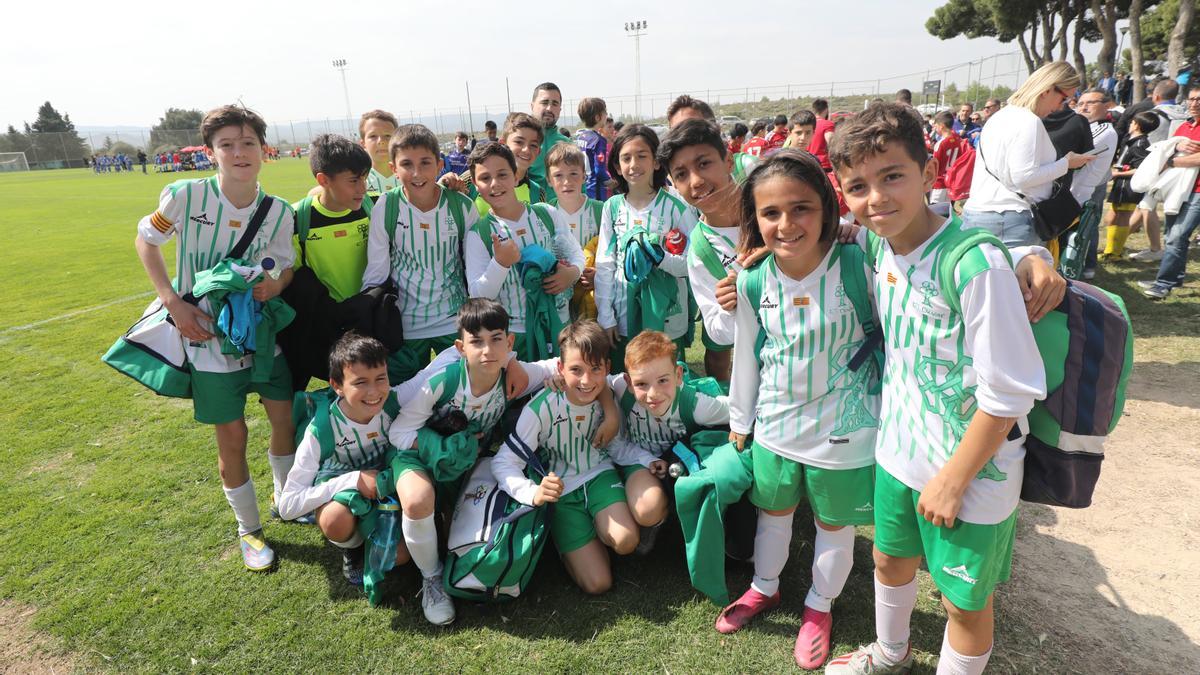 Uno de los equipos de El Olivar, en la Ciudad Deportiva durante el Trofeo San Jorge.