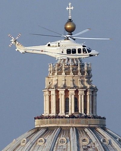 El helicoptero que ha transportado al Papa