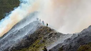 Un nuevo incendio forestal en Nava incrementa hasta seis los focos activos en Asturias