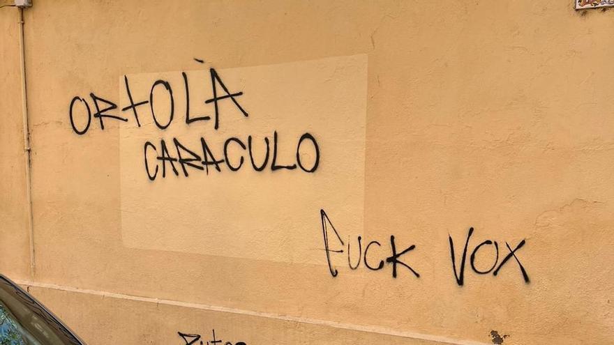 Ortolá (Vox) cifra en 76.104 euros el borrado de ‘sus’ pintadas en Castelló