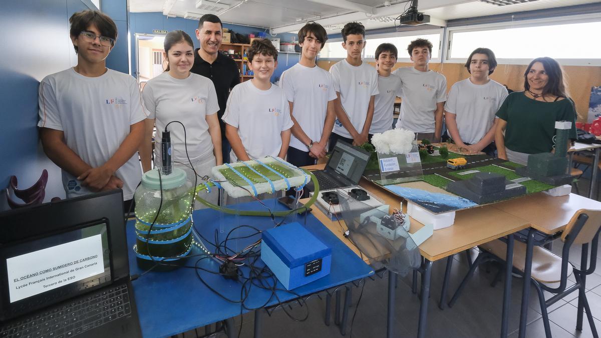 La creación de los alumnos del Liceo Francés de Telde para frenar el cambio climático y la contaminación marina