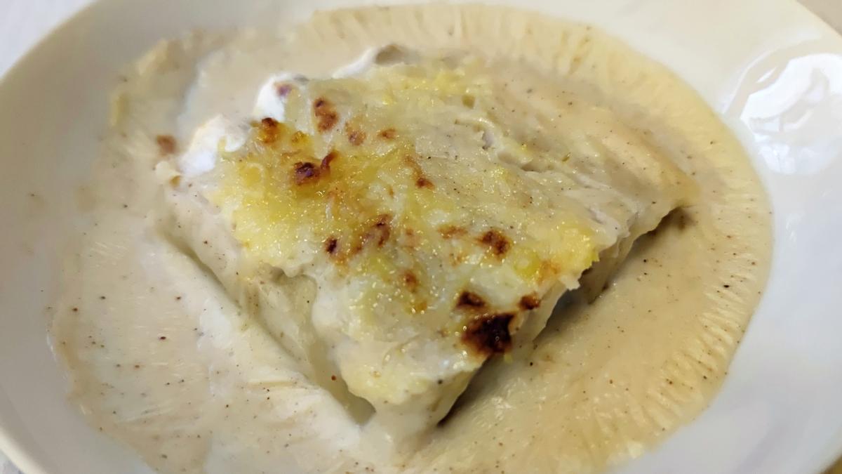 Canelones del menú del día del restaurante La Cassola.