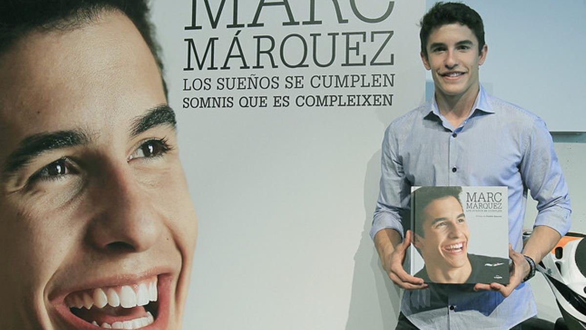 Marc Márquez, durante la presentación del libro 'Marc Márquez, los sueños se cumplen', en el Museo Olímpico y del Deporte