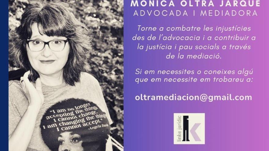 Imagen difundida por Mónica Oltra para anunciar su vuelta a la abogacía