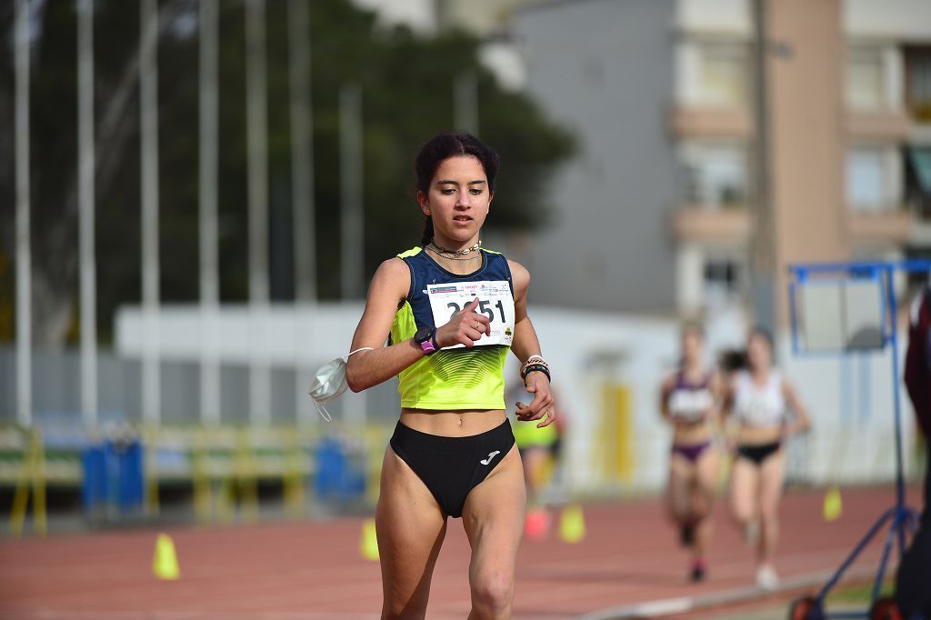 Pruebas de atletismo nacional en la pista de atletismo de Cartagena este domingo