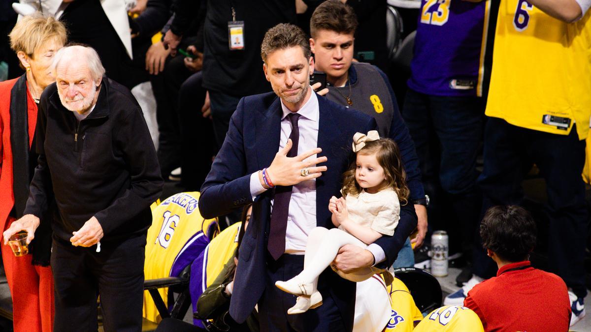 El homenaje de los Lakers a Pau Gasol, en imágenes